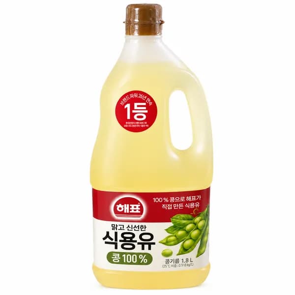 해표 식용유 콩기름 1.8L 3개