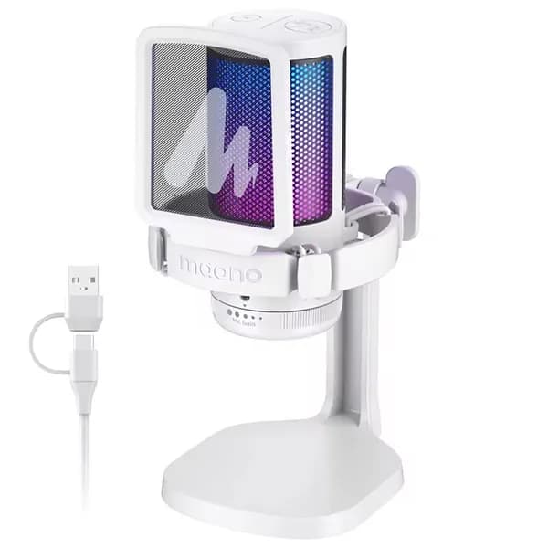 마오노 USB 콘덴서 게이밍 마이크 DGM20 화이트