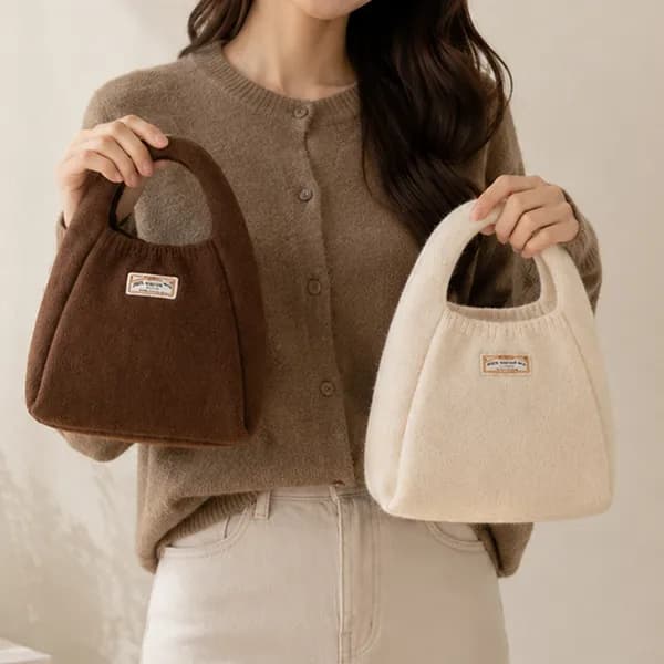 포그니 심플 미니 토트백 아이보리