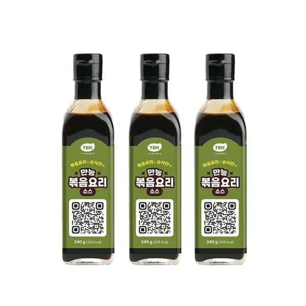 백쿡 백종원의 만능볶음요리소스 340g 3개