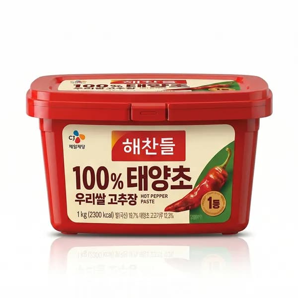 CJ제일제당 해찬들 우리쌀로 만든 태양초 골드고추장 1.8kg