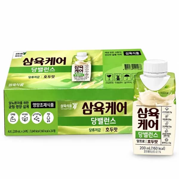 삼육케어 당밸런스 호두맛 200ml 24개