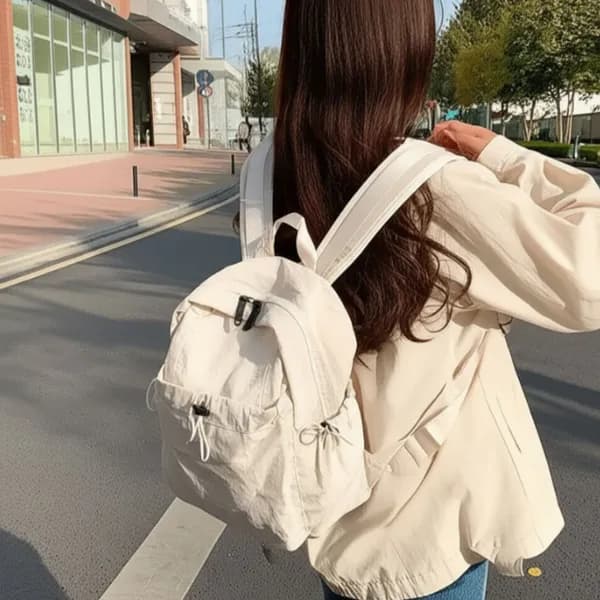 여성 여행용 가벼운 경량 가방 배낭 초경량 방수 백팩 브라운 1개 12,580원