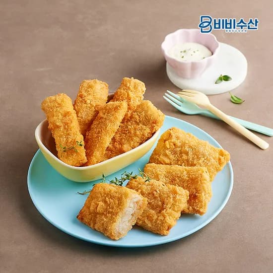 에어프라이어용 피쉬핑거 생선까스 500g 2개