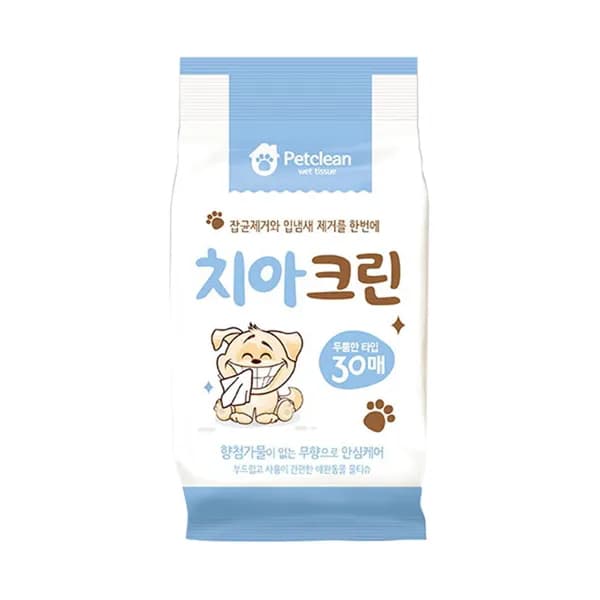 펫클린 애견 치아 크린 티슈 30매 1개 3,900원