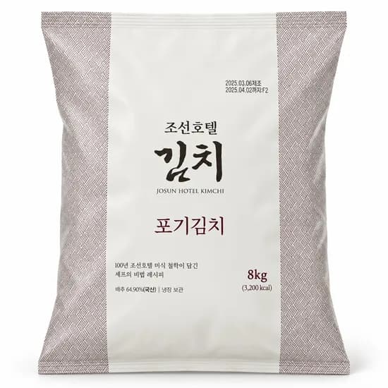피코크 조선호텔 특제육수 포기김치, 8kg, 1개