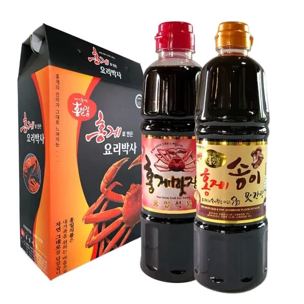 홍일점 홍게간장 900ml + 송이맛장 900ml 선물세트 1세트