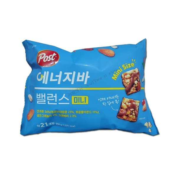 포스트 에너지바 밸런스 미니 11g 21개입