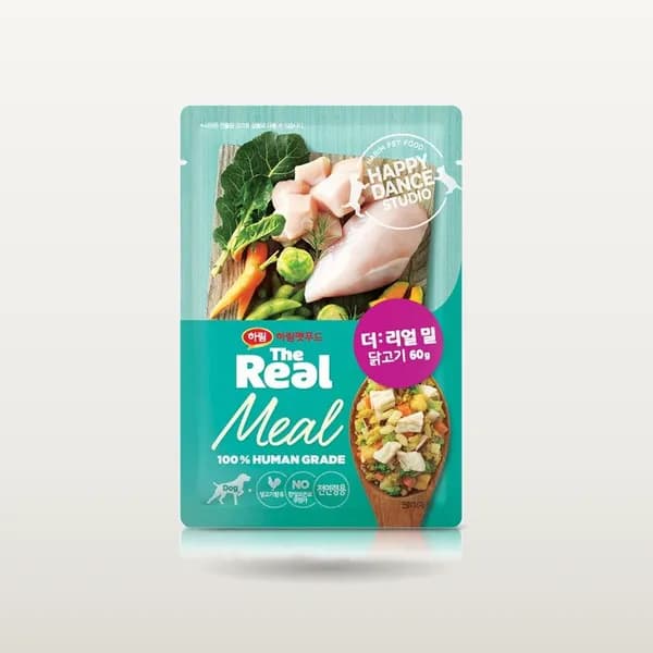 하림펫푸드 더리얼 밀 강아지 냉동 화식 닭고기 60g 10개
