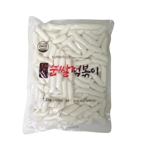 유림식품 절단 순쌀 떡볶이떡 중 진공 1.5kg 1개