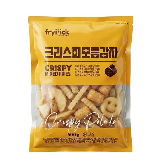 프라이픽 크리스피 모듬감자튀김 500g 10개