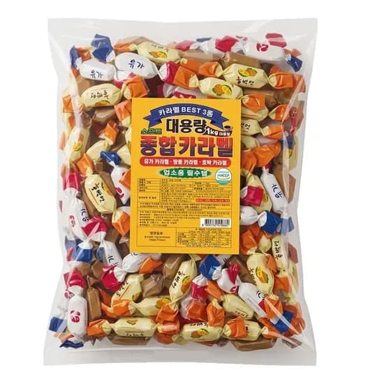 대용량 종합 카라멜 1kg 1개