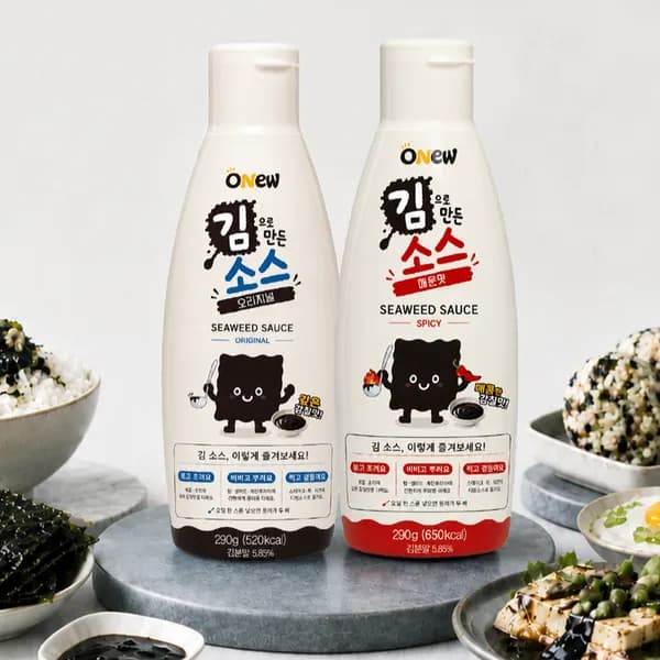 Onew 김으로 만든 김소스 오리지널맛 290ml 2개