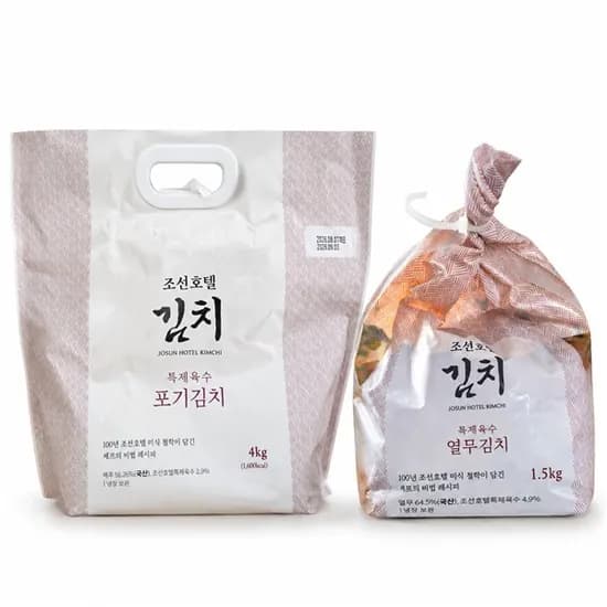 피코크 조선호텔 포기김치 4kg 외 열무김치 1.5kg 1세트