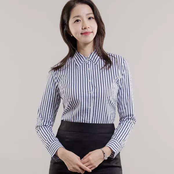 여성 기본 스트라이프 빅사이즈 셔츠 W15 네이비 77