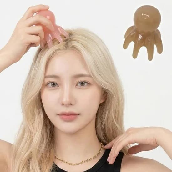 쉬유 문어 두피 마사지기 핑크 1개