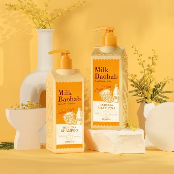 밀크바오밥 하이세라 샴푸 미모사 500ml 2개