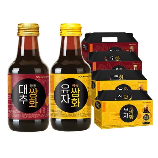 광동 대추쌍화, 150ml, 20병 + 유자쌍화, 150ml, 20병