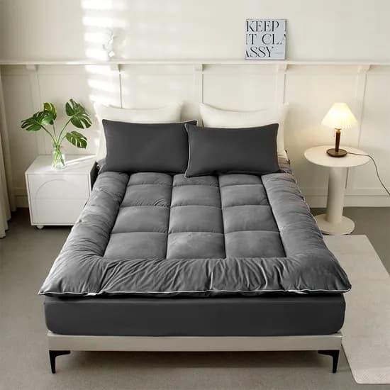 소하임 통세탁 사계절 양면 극세사 토퍼 SS 챠콜그레이 120x200cm 1개