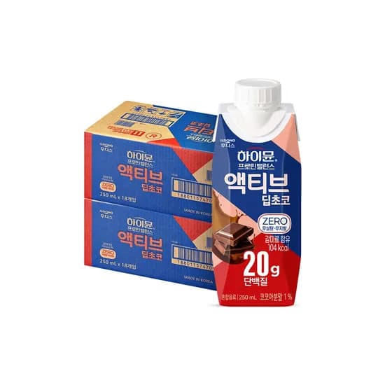 하이뮨 프로틴 밸런스 액티브 제로 딥초코 250ml 36개