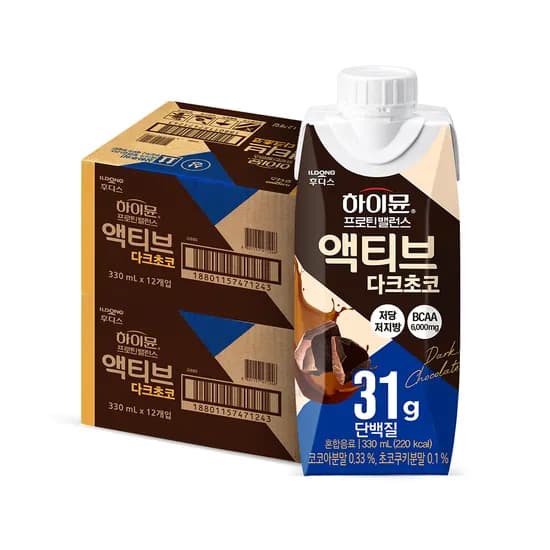 하이뮨 프로틴밸런스 액티브 다크초코, 330ml, 24개