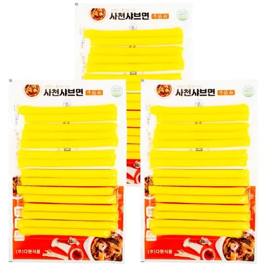 다원 사천샤브면 뉴진면 250g 3개