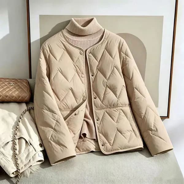 여성 라운드넥 경량 퀼팅 패딩 HJ-31 블랙 5XL 1개