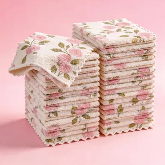 보들꽃 극세사 행주 24.5x24.5cm 20매 1개