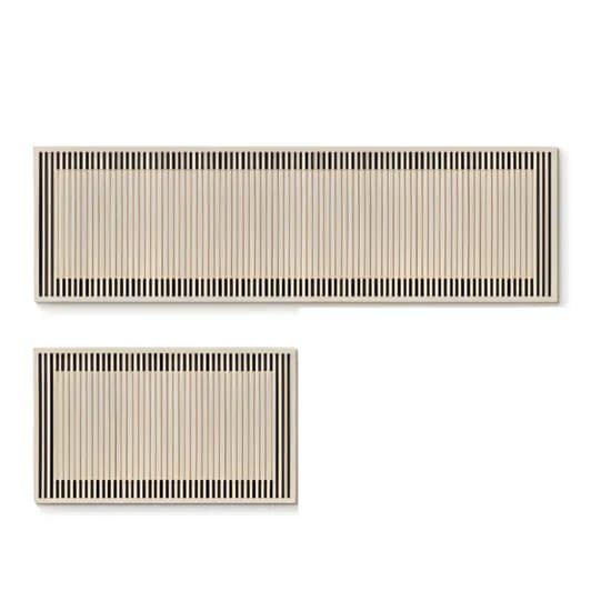 규조토 주방 발매트 블랙스트라이프패턴 40x60cm+40x120cm 1세트