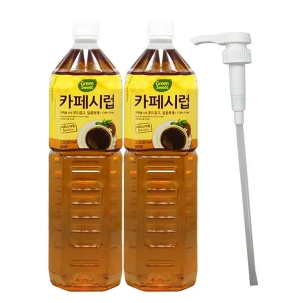 대상 카페시럽 1.5L 2개 펌프 1개