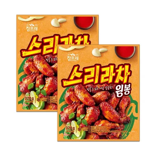 참프레 스리라차 윙봉 320g 4개
