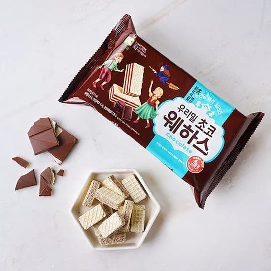 우리밀 초코웨하스 80g 1개