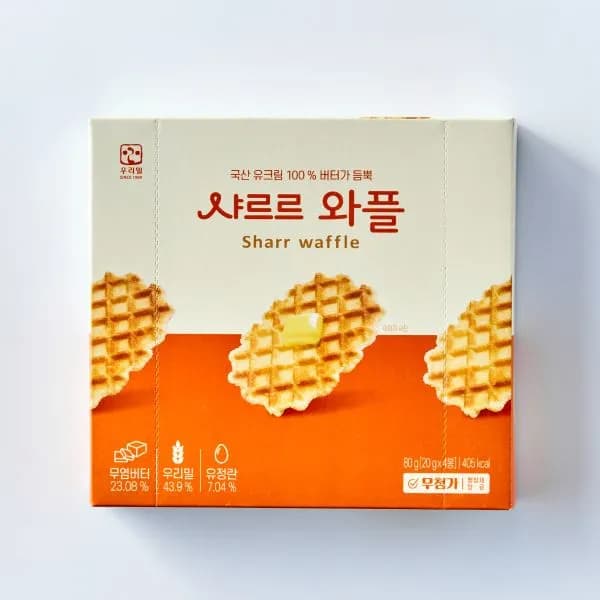 우리밀 샤르르 와플 80g 3개