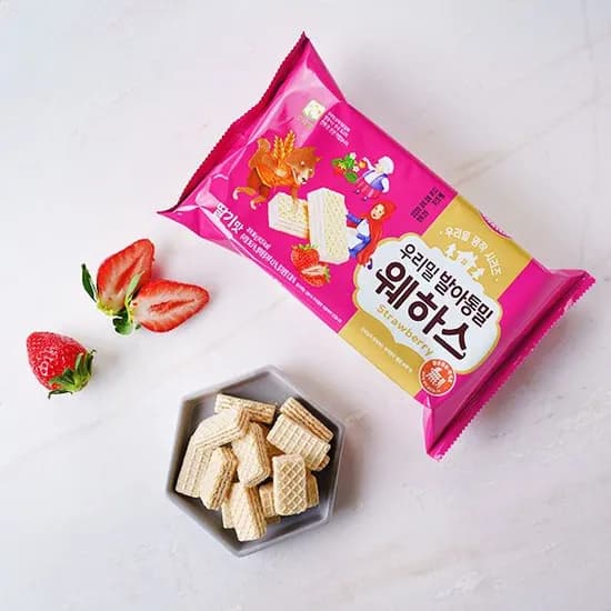 오리온제과 웨하스 딸기맛 80g 1개