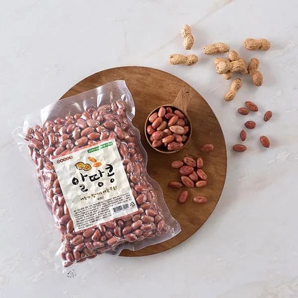 오아시스 국내산 볶음 알땅콩 500g 2개