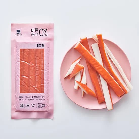 새로미 바른 공식 0%UP 게맛살 180g 1개