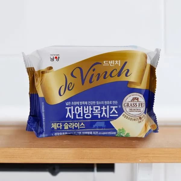 드빈치 자연방목치즈 체다슬라이스 17g 15입 255g 1개