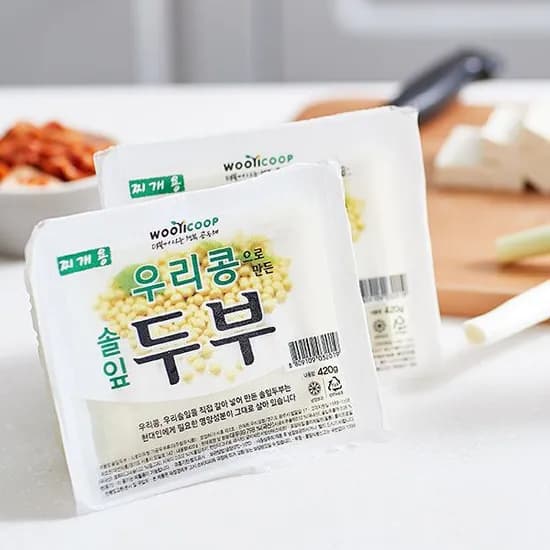 우리콩 솔잎두부 찌개용 420g 1개