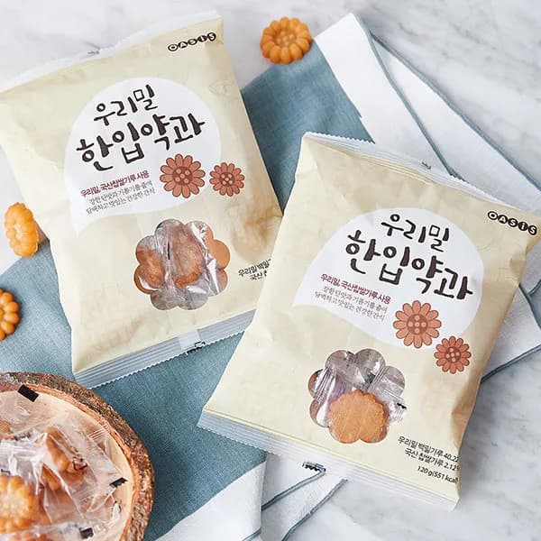 우리밀 한입약과 120g 2봉