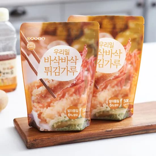 풀무원 우리밀 바삭바삭 튀김가루 500g 2봉