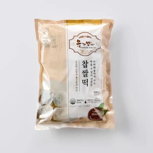 유기농 찹쌀떡 50g 10개 500g