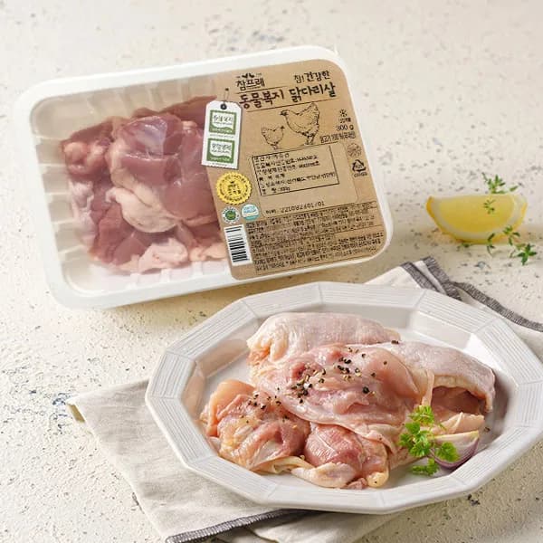 동물복지 닭다리살 정육 300g 1개 5,600원