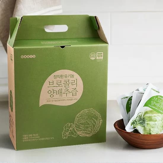 오아시스 정직한 유기농 브로콜리양배추즙 110ml 60포 1박스