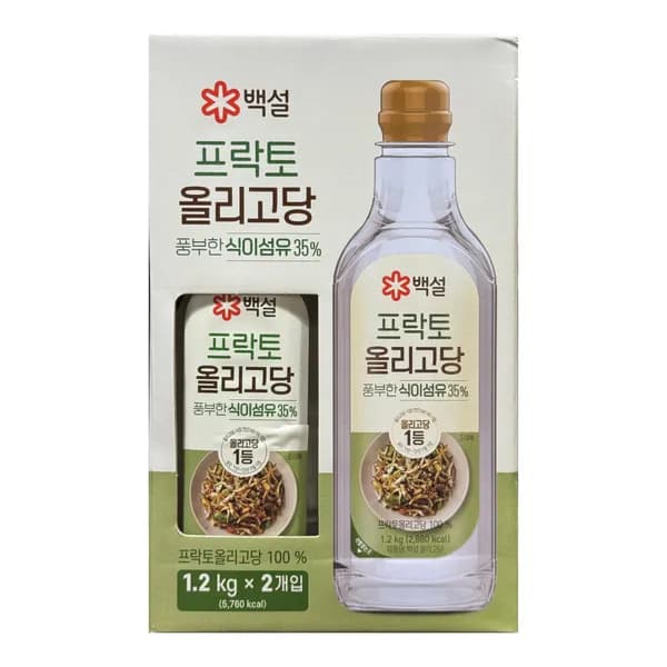 백설 프락토 올리고당 100% 1.2kg 2개