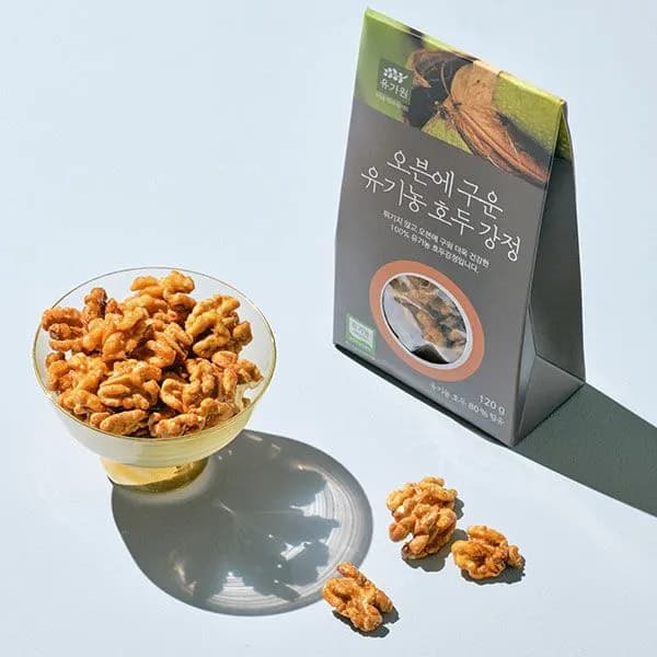 유가원 오븐에 구운 유기농 호두강정 120g 1개
