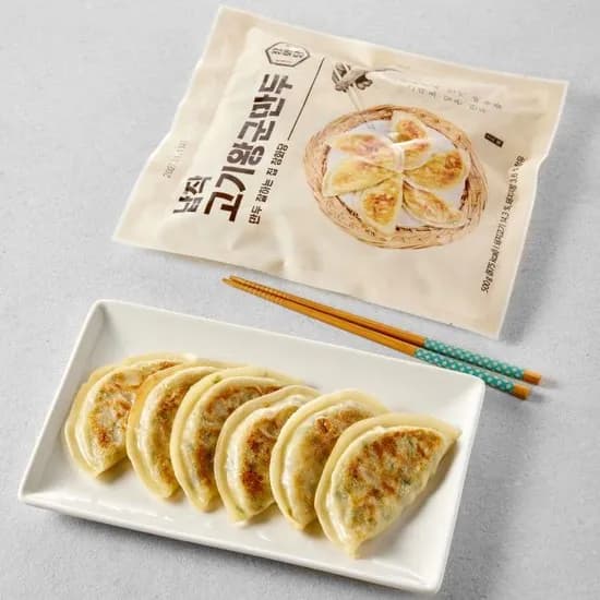 창화당 납작 고기 왕군만두 500g 1팩