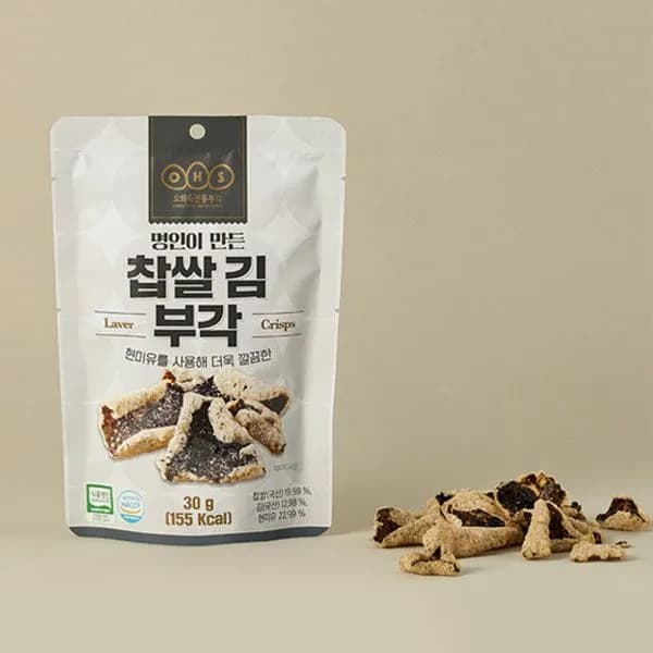 오희숙 찹쌀 김부각 30g 3번들 1개