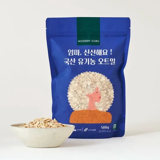 국내산 유기농 오트밀 500g 1개