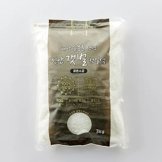손봉훈 천일염 굵은소금 3kg 1개