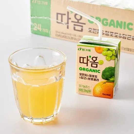 따옴 오가닉 유기농 주스 오렌지 브로콜리 120ml 24입